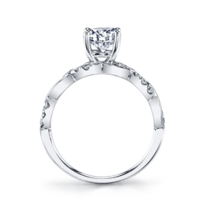 High Polish Infinity Allure Engagement Ring Setting