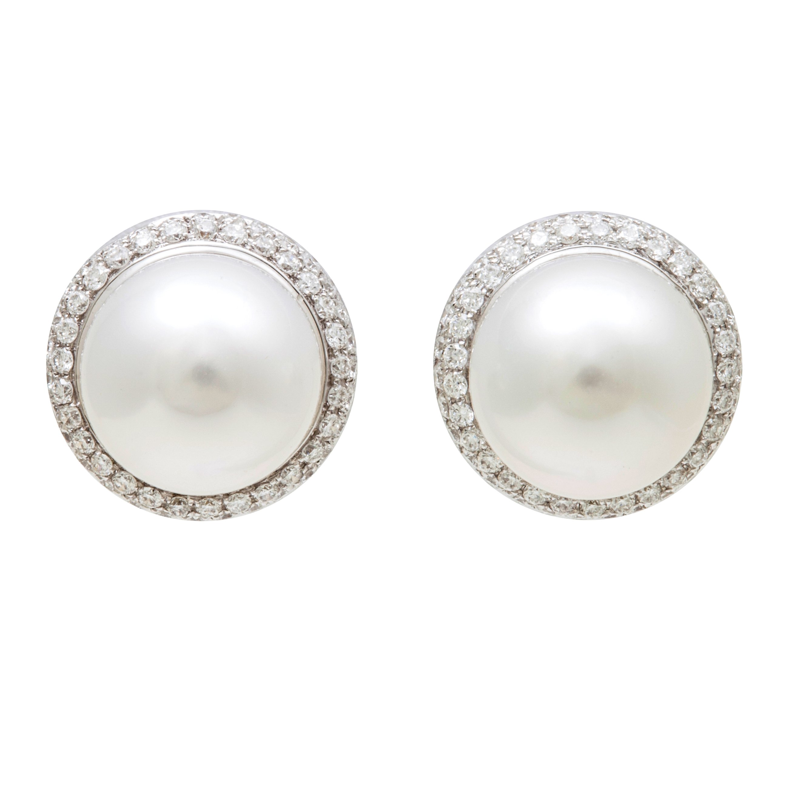 Modern Pearl Diamond Pendant
