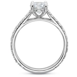 Split Shared Prong Diamond Band Engagement Ring