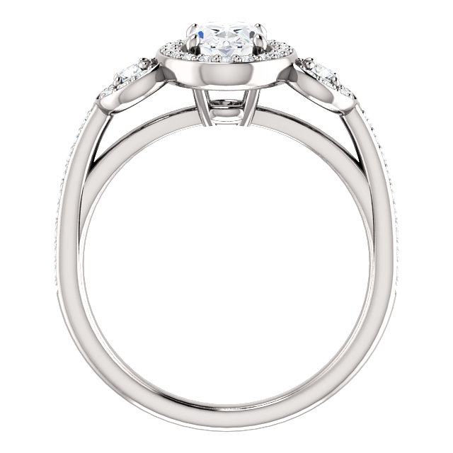 Three Stone Oval Ring Setting