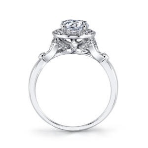 floral motif Infinity Allure Engagement Ring Setting