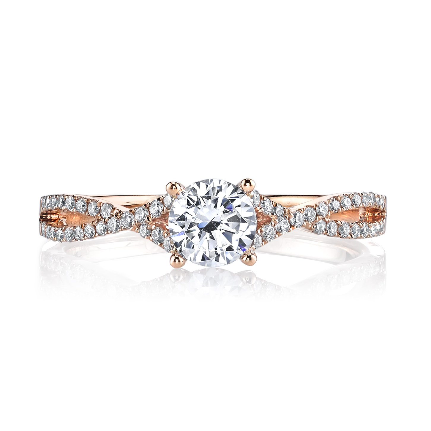 High Polish Infinity Allure Engagement Ring Setting
