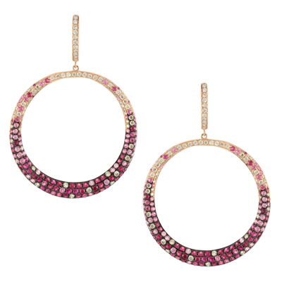 Rose Quartz Diamond Earrings