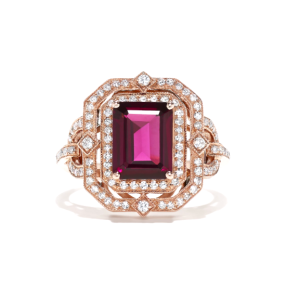 Diamond Sapphire Flower Ring