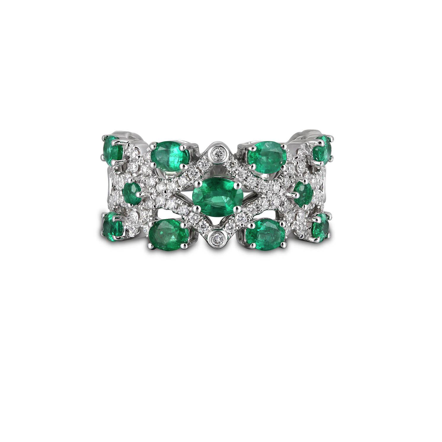 marquise shaped Ruby Diamond Band