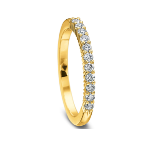 18kt Yellow Gold Share Prong Diamond Band