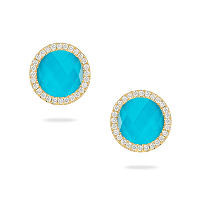 Turquoise Gold Earrings