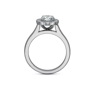 white gold Oval Halo Engagement Ring Setting