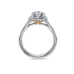 Halo Split Shank Engagement Ring Setting