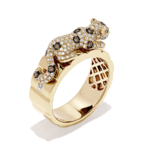 Diamond Panther Ring