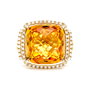 Pearl Champagne Diamond Ring