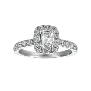 18kt white gold Sapphire Diamond Hoop Earrings
