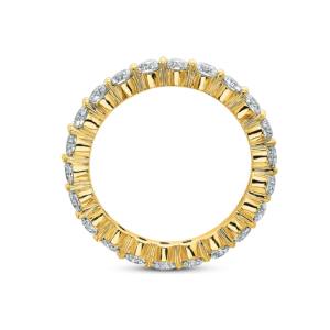 18kt Yellow Gold Share Prong Diamond Band
