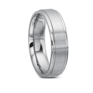 Men's 6mm Flat Step Wedding Band