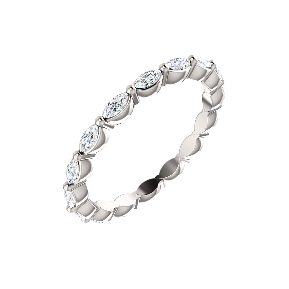 Three Stone Split Band Engagement Ring