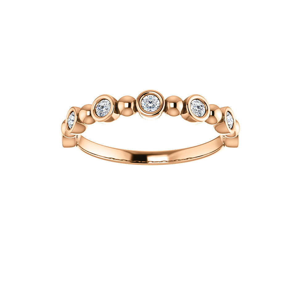 Round Diamond Wedding Band