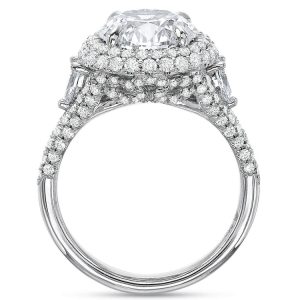 Asscher Diamond Solitaire Engagement Ring Setting