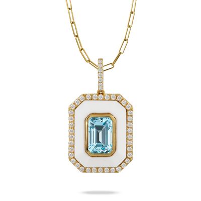 18K SKY Blue Topaz Diamond Earrings