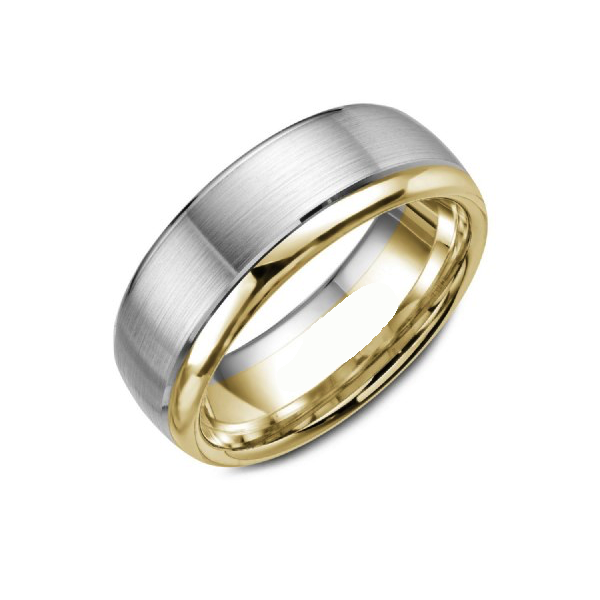 Men's Yellow Gold Ridged Band 5mm