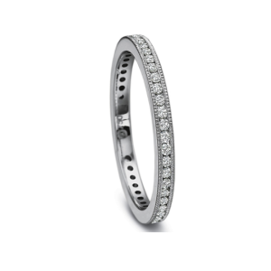 Round Diamond Channel Set Band