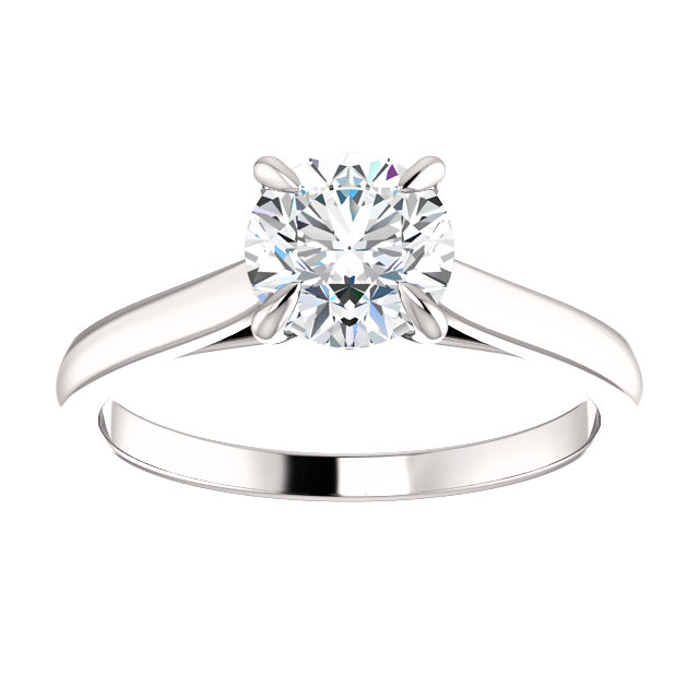 White Gold Diamond Solitaire Engagement Ring Setting