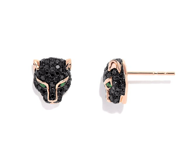 Black panther earrings on sale