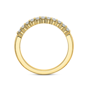 18kt Yellow Gold Share Prong Diamond Band