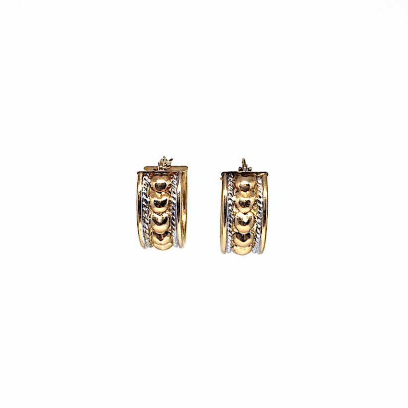 Gold dangle floral earrings