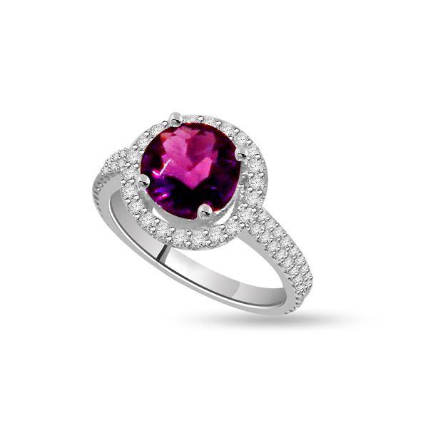 Gemstone Diamond Ring