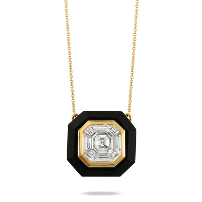 Celestia Lapis Diamond Necklace