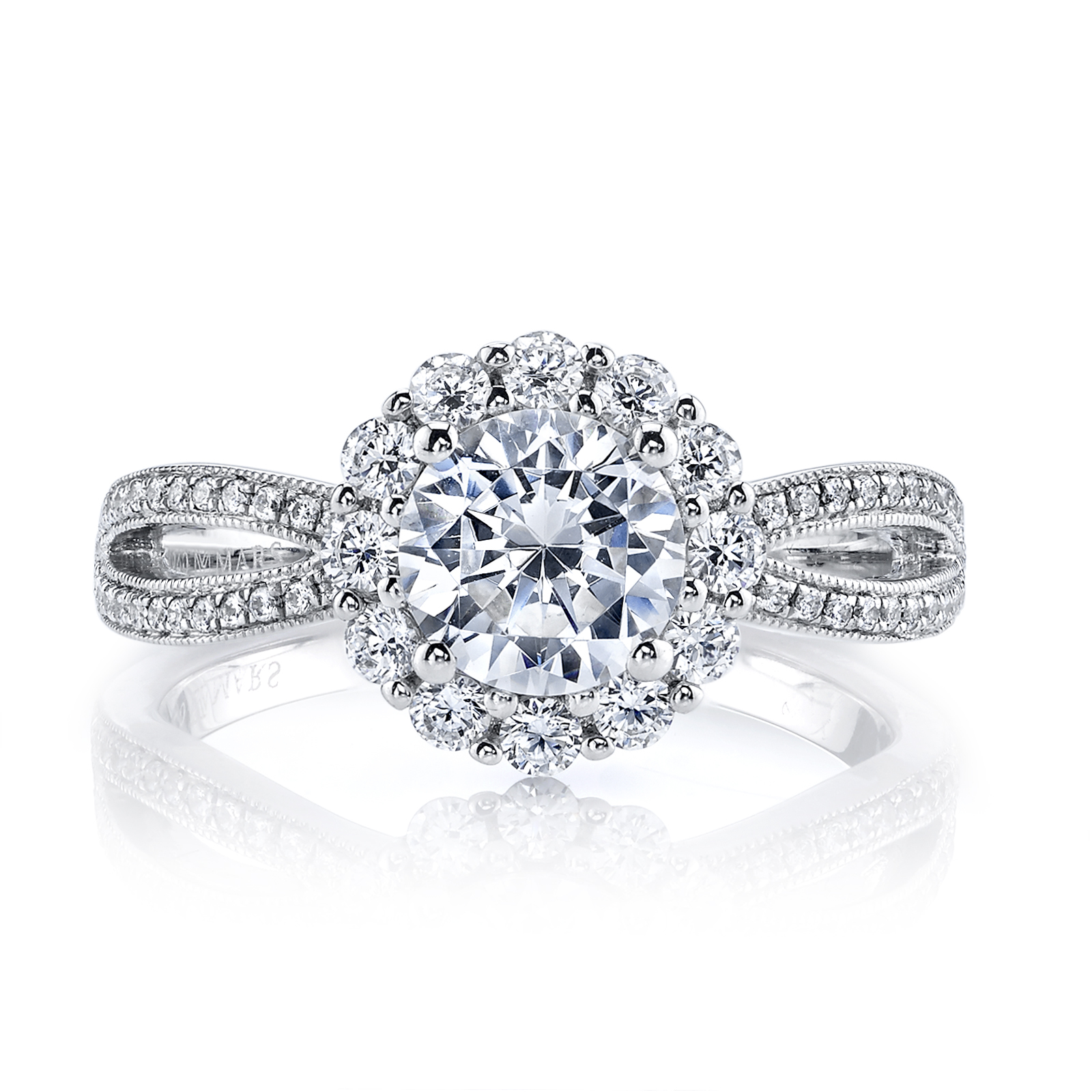 floral motif Infinity Allure Engagement Ring Setting