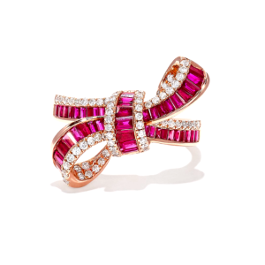 Rhodolite Garnet Diamond Ring