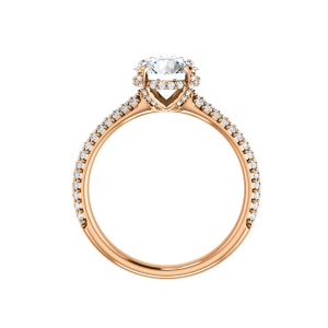 Rose Gold Hidden Halo Engagement Ring