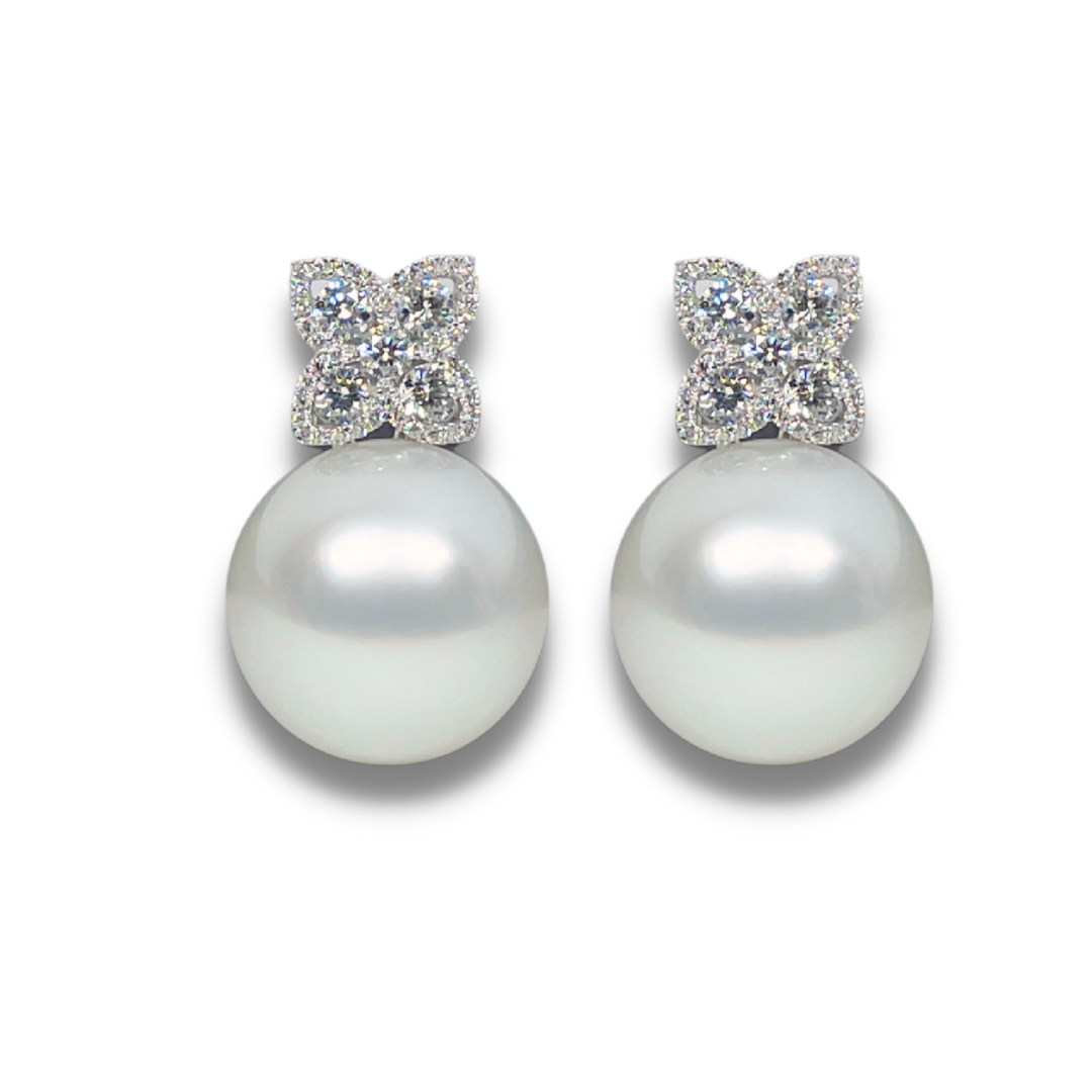 Multi colour pearl earrings