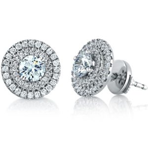 Cluster Diamond Stud Earrings