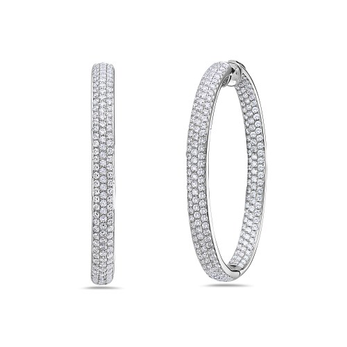 Diamond hoop earrings