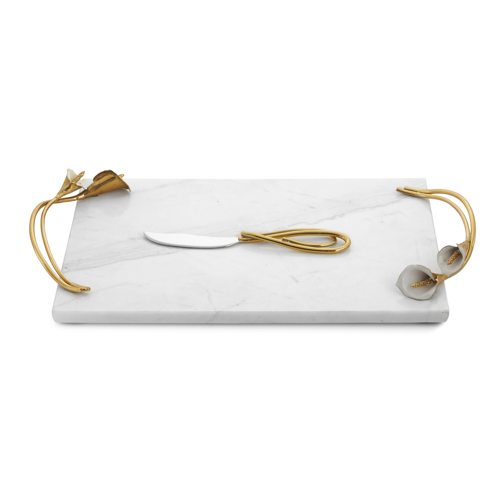 Calla Lily Cheese Boards w/ Spreader