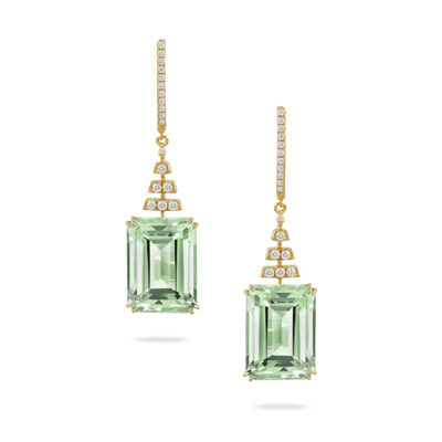 Gold Circle Diamond Earrings