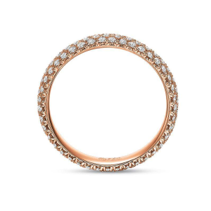 Rose Gold Diamond Pave Eternity Band