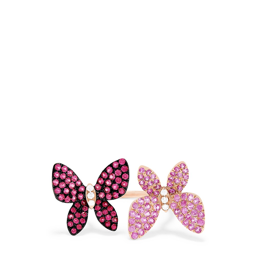 Butterfly diamond ring