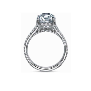 Cushion Split Band Diamond Engagement Ring