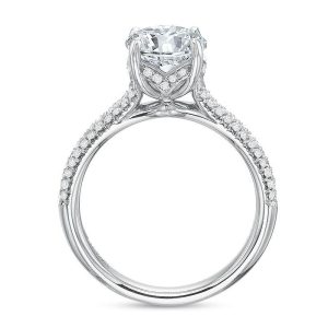 Chevron Pave Engagement Ring