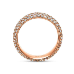 Five Row Pave Diamond Eternity Band