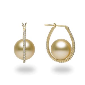 Golden South Sea Diamond Earrings