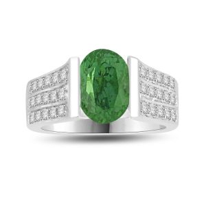 Sea Sapphire Diamond Ring