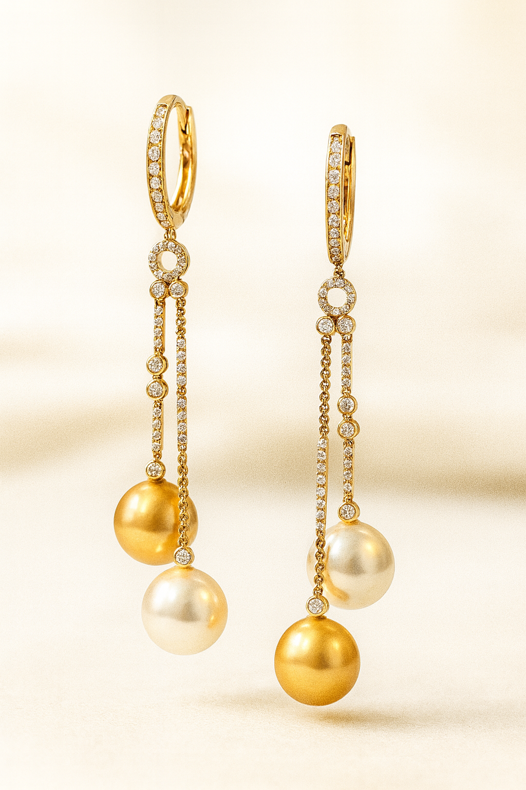 south sea pearl diamond earrings South Sea Pearl Diamond Earrings