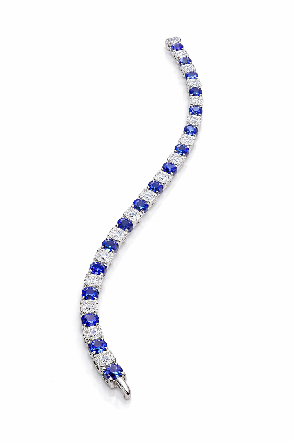 sapphire bracelet Azure Eternite Tennis Bracelet
