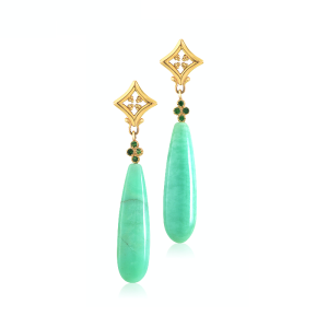 Diamond Florentine Dangle Earrings