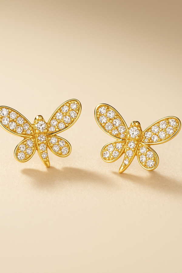 Dragonfly Diamond Earrings