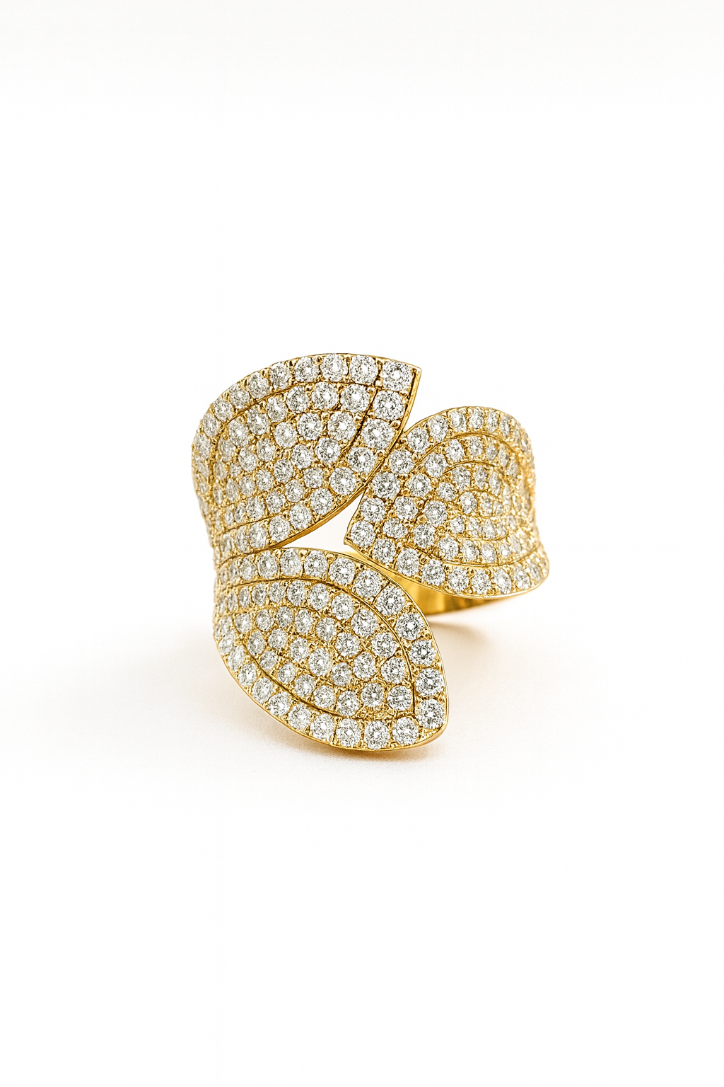 diamondflowerring Pave Diamond Flower Ring
